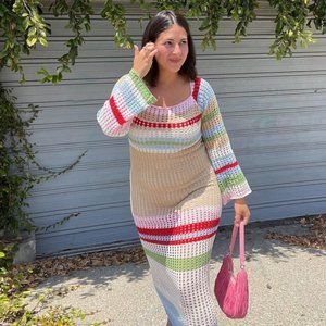 amazon crochet maxi dress